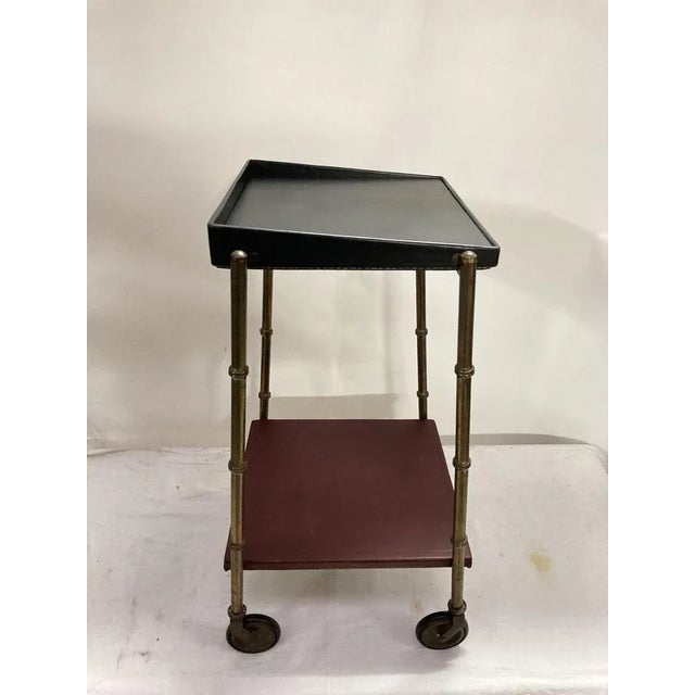 1950s Leather Table by Jacques Adnet, 1950s For Sale - Image 5 of 9