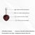 Carat&Her Crimson Ember 4.93 Ct Trillion Cut Garnet Pendant in 925 Sterling Silver For Sale - Image 10 of 12