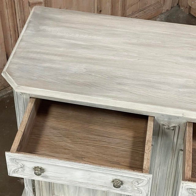 Wood 19th Century Country French Whitewashed Oak Buffet For Sale - Image 7 of 18