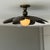 Black Antique Brass Semi Flush Mount Light Fixture, Handmade Flower Ceiling Light For Sale - Image 9 of 18