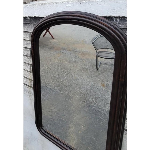 19th Century American Victorian Walnut Wall Mirror Restored With New Mirror For Sale - Image 9 of 13