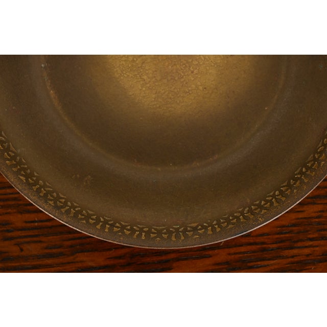 Tiffany Studios New York Bronze Shallow Bowl or Plate With Decorative Border For Sale - Image 9 of 13