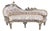 1970s French Artisan Louis XVI Pink Gold Beech Settee-1Pc For Sale