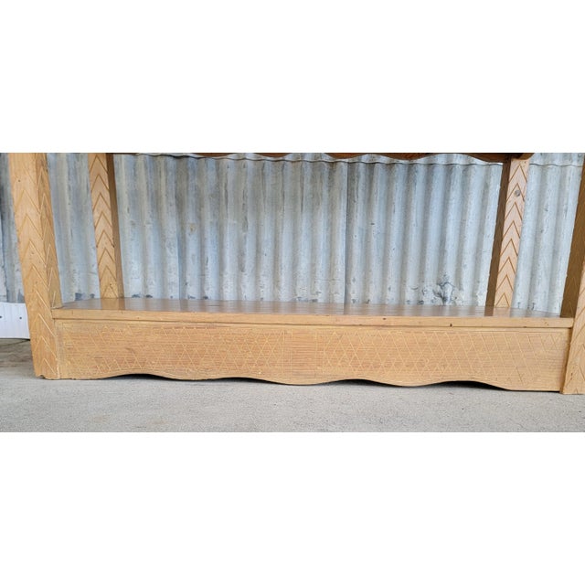 Brown Hand Carved Rustic Rancho Hacienda Monterey Console Table 1940's For Sale - Image 8 of 12