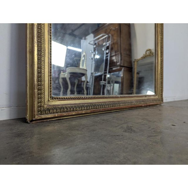 Large Napoleon III Mirror in Stucco and Gilded Wood For Sale - Image 6 of 9