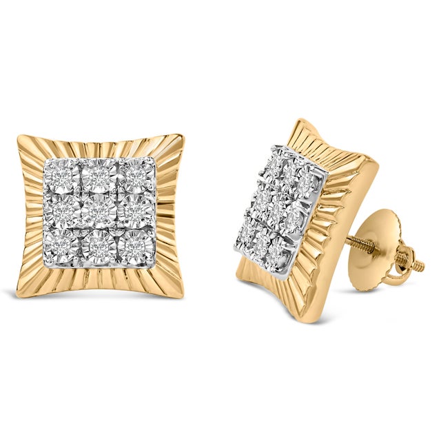 Immerse yourself in the luminous embrace of luxury with these exquisitely crafted stud earrings, where the timeless allure...