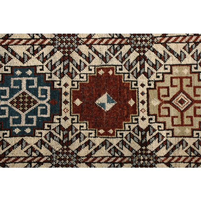 Rug & Kilim Hand-Knotted Qashqai Style Rug in Beige Red Geometric Pattern by Rug & Kilim For Sale - Image 4 of 6