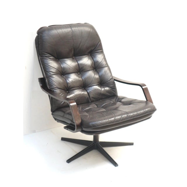 Vintage Leather Armchair, 1970s For Sale - Image 6 of 7