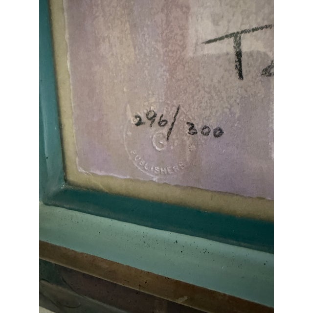 Paint Itzchak Tarkay 1980s Monumental 48" Signed Limited Edition Serigraph – Modern Figurative Composition – Custom Framed For Sale - Image 7 of 17