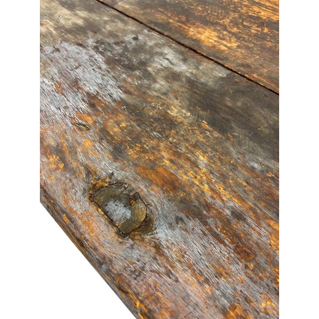 Steel Base Country Table For Sale In Boston - Image 6 of 6