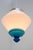 Scandinavian Art Deco Milk Glass Pendant Light with Azure Blue Details, 1930s For Sale - Image 15 of 17