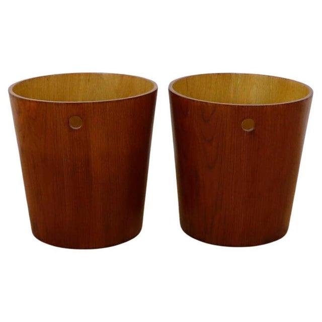 Pair of Mid 20th Century Plywood Trash Can For Sale - Image 14 of 18