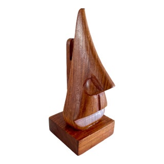 Mid 20th Century Teak Exotic Wood Glasses Stand Display For Sale