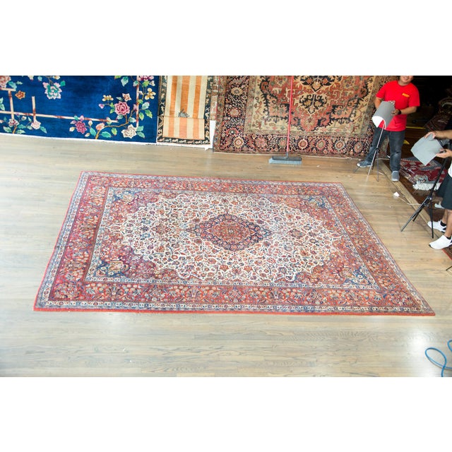 Early 20th Century Persian Kashan Rug For Sale - Image 4 of 14