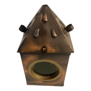 1950s Nautical Copper Oil Lantern For Sale