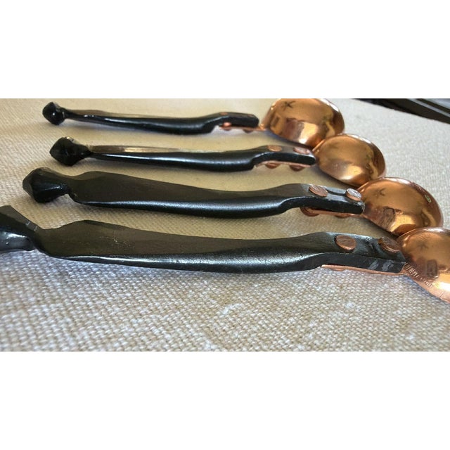 Copper Rustic Cabin Core Copper Measuring Spoons W/ Hand Forged Handles Lodge Farmhouse Styles For Sale - Image 8 of 11