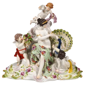 Art Nouveau Group The Air by Paul Helmemig for Messen, Germany, 1900s