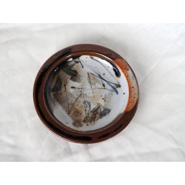 1990s French Jean-Michel Prêt Stoneware Tray With Abstract Patterns For Sale - Image 4 of 8