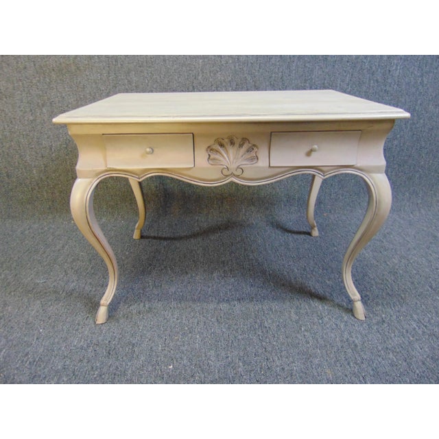 Gray Bodart French Gray Shabby Chic Style Side Table For Sale - Image 8 of 8