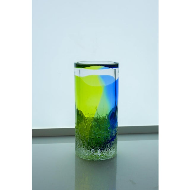1980s Scandinavian Art Glass Unik Vase by Göran Wärff Kosta for Kosta Boda, Sweden, 1980s For Sale - Image 5 of 14