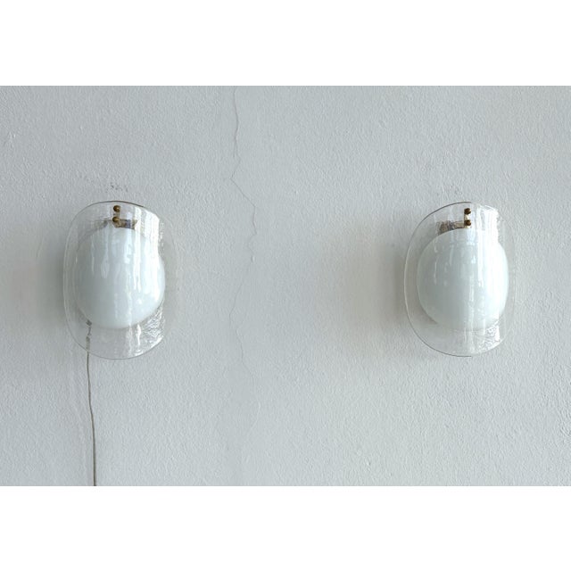 Mid-Century Modern Italian Murano Glass Wall Sconces, 1970s, Set of 2 For Sale - Image 16 of 16
