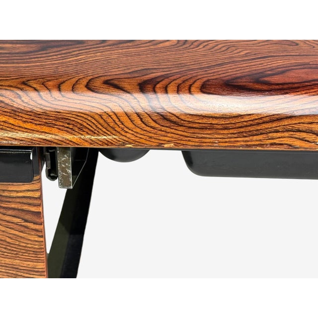 Peter Protzman, Unique Writing Desk, Zebrawood, Chrome, Usa, 1970s For Sale - Image 14 of 15