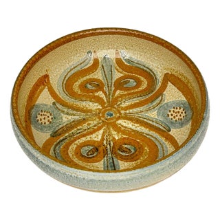 Large Danish Glazed Stoneware Bowl attributed to Noomi Backhausen for Søholm Keramik, 1970s For Sale