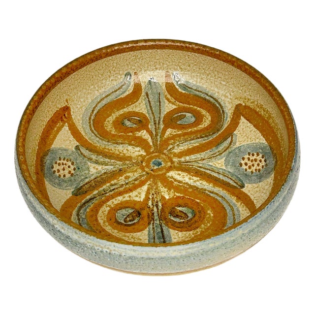 Large Danish Glazed Stoneware Bowl attributed to Noomi Backhausen for Søholm Keramik, 1970s For Sale