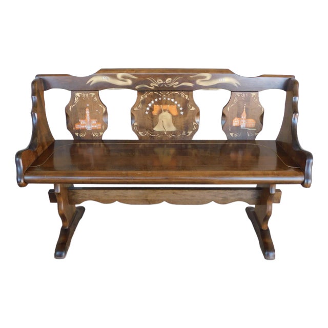 Bicentennial Anniversary Bench by Standard Chair of Gardner Inc. For Sale