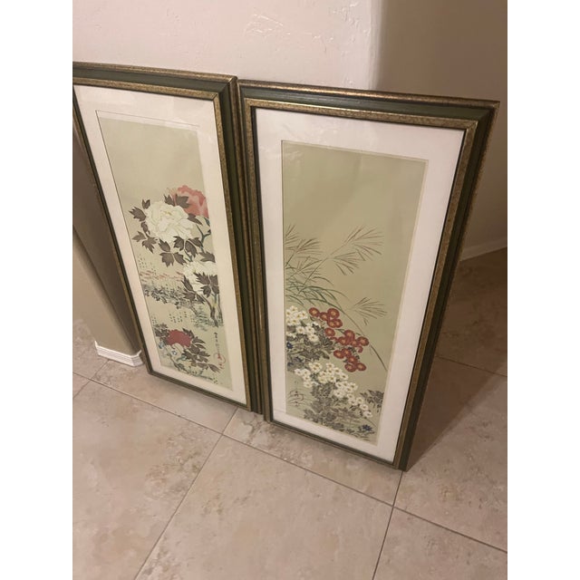 Mid 20th Century Pair of Vintage Sakai Hoitsu Framed Wall Art For Sale - Image 5 of 9