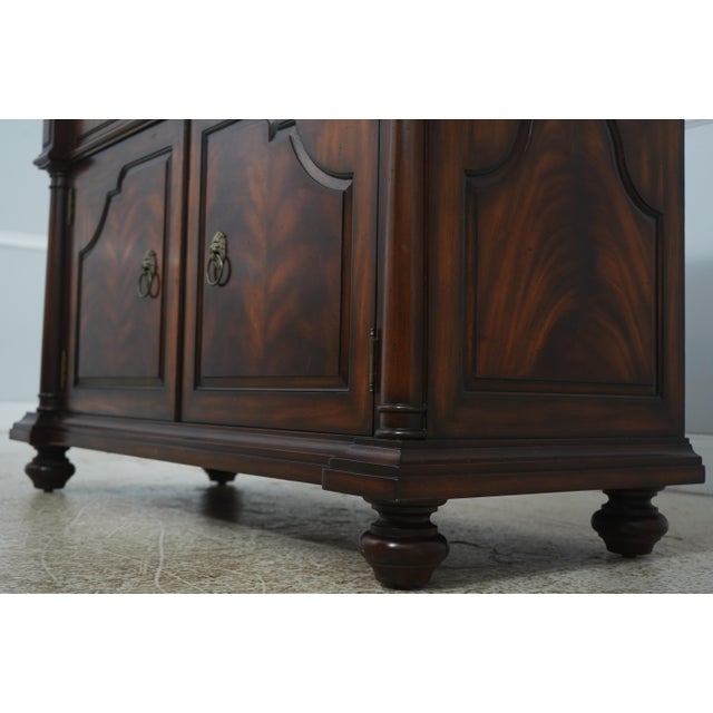 Brown Maitland Smith Mahogany Stone Top Console Cabinet For Sale - Image 8 of 18