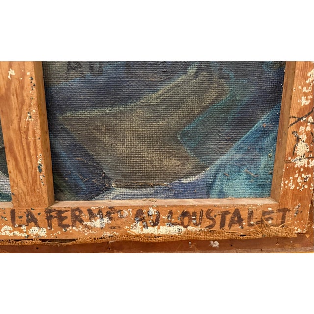 Mid Century French Oil Painting by Louise Delorme For Sale - Image 9 of 12