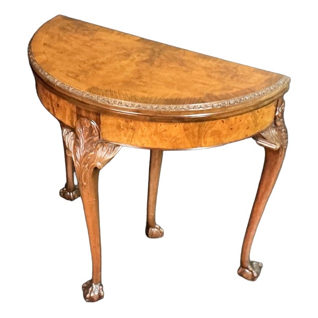 Walnut Card Table, 1925 For Sale