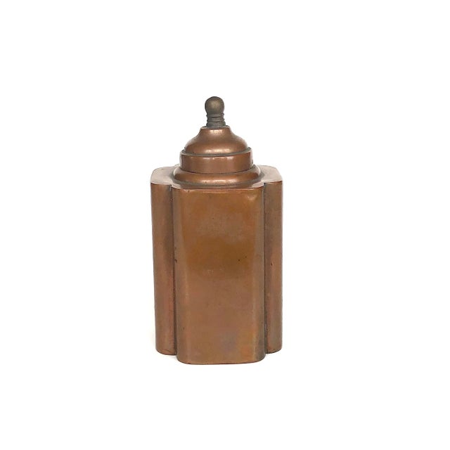 Traditional Early 20th Century Vintage Copper Tea Caddy Stash Box For Sale - Image 3 of 13