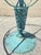 Green Vintage Woodard Wrought Iron Patio Dining Set W/ Round Pedestal Base Table 5 PCS For Sale - Image 8 of 13