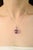 Cushion Cut Dainty Amethyst Charm in 925 Sterling Silver For Sale - Image 6 of 12