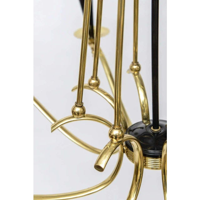 Italian Neoclassical Brass 8 Arm Chandelier For Sale In Miami - Image 6 of 9