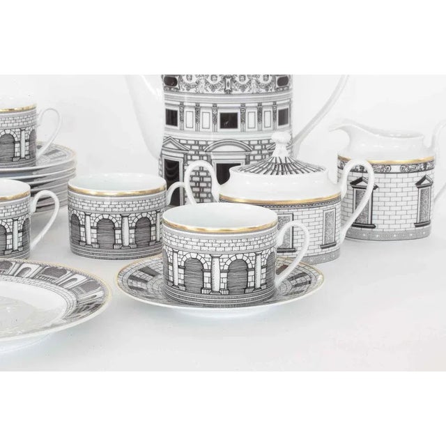 Palladiana Coffee Set, Piero Fornasetti for Rosenthal, Set of 28 For Sale - Image 3 of 15