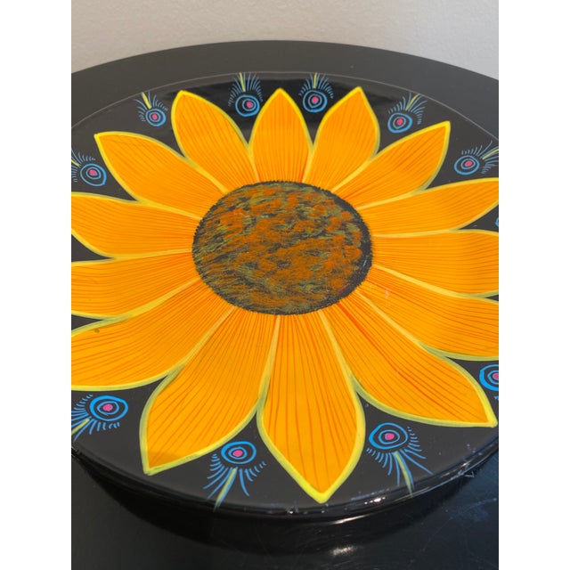 Folk Art Mexican Folk Art Pottery Plate For Sale - Image 3 of 5