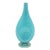 MId Century Modern Murano Barovier E Toso Turquoise Glass Bottle or Vase With Gold Droplets For Sale