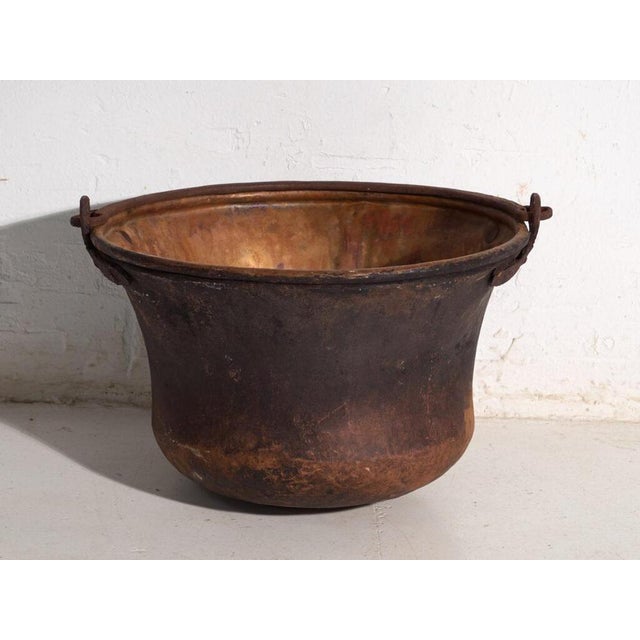Rustic Antique Copper Cauldron, Central Europe, 1900 For Sale - Image 3 of 10