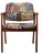 Vintage Hungarian Lounge Chair in Pattern Fabric with Wooden Frame For Sale