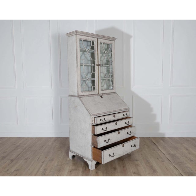 18th Century European Painted Bureau Bookcase with Glazed Doors, circa 1790 For Sale In Atlanta - Image 6 of 10