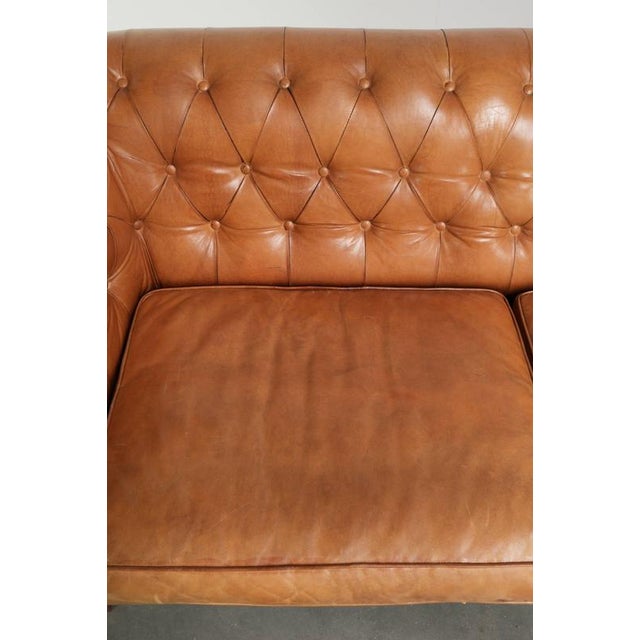 2.5-Seater Chesterfield Sofa in Sheepskin Leather For Sale - Image 6 of 14