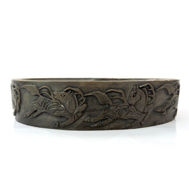 Chinoiserie Chinese Double Sided 'Duan' Inkstone With Turtle & Dragons For Sale - Image 3 of 7