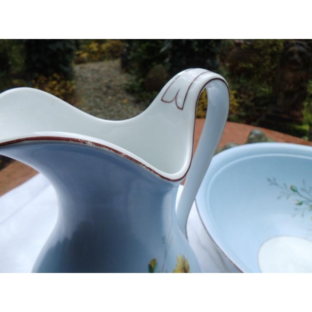 Vintage Wash Set with Wildflower Design, 1950s, Set of 2 For Sale - Image 9 of 17