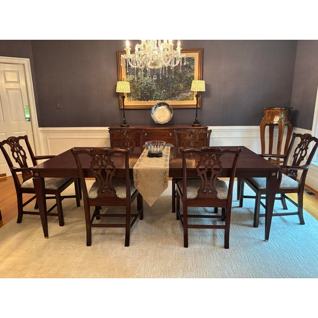 Late 20th Century Maitland-Smith Carved Mahogany Chippendale Dining Chairs - Set of 6 For Sale In Richmond - Image 6 of 18