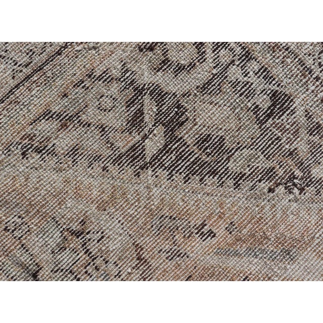 Tribal Sultanabad-Mahal Vintage Persian Rug With Sub-Geometric Diamond Design 9'3" X 12'9" For Sale - Image 3 of 12