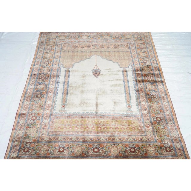 Antique Silk Tabriz Rug 3'9'' X 5'8'' For Sale - Image 12 of 12