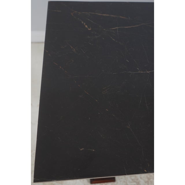 Henredon 3 Drawer 2 Tier Marble Top Console Table For Sale - Image 13 of 18